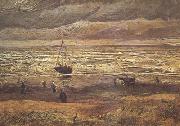 Vincent Van Gogh Beach at Scheveningen in Stormy Weather (nn04) oil painting on canvas